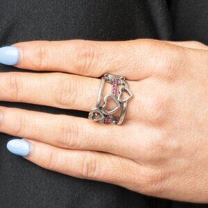 Paparazzi Jewelry Accessories - Give Me AMOR - Pink Ring - Vintage